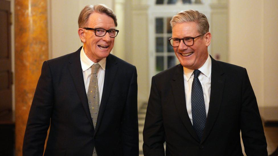 Lord Mandelson with Sir Keir Starmer.