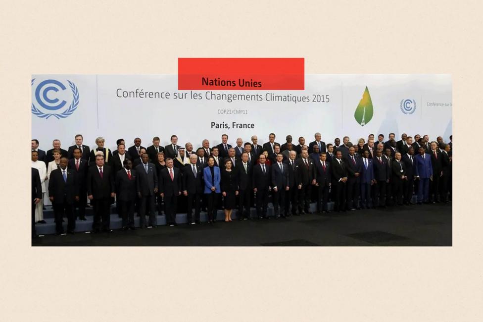 World leaders pose for a family picture during the COP21, United Nations Climate Change Conference