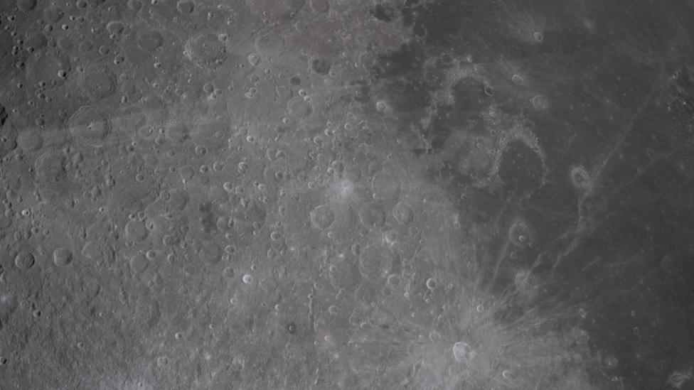 Close-up of the Moon's surface 