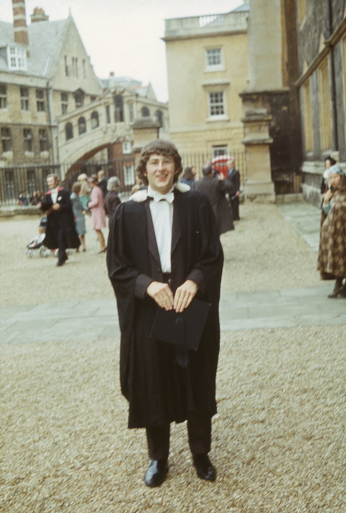 John at his degree ceremony in 1976.