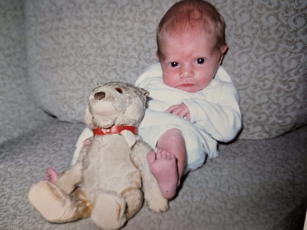 Susan’s baby in 1976.