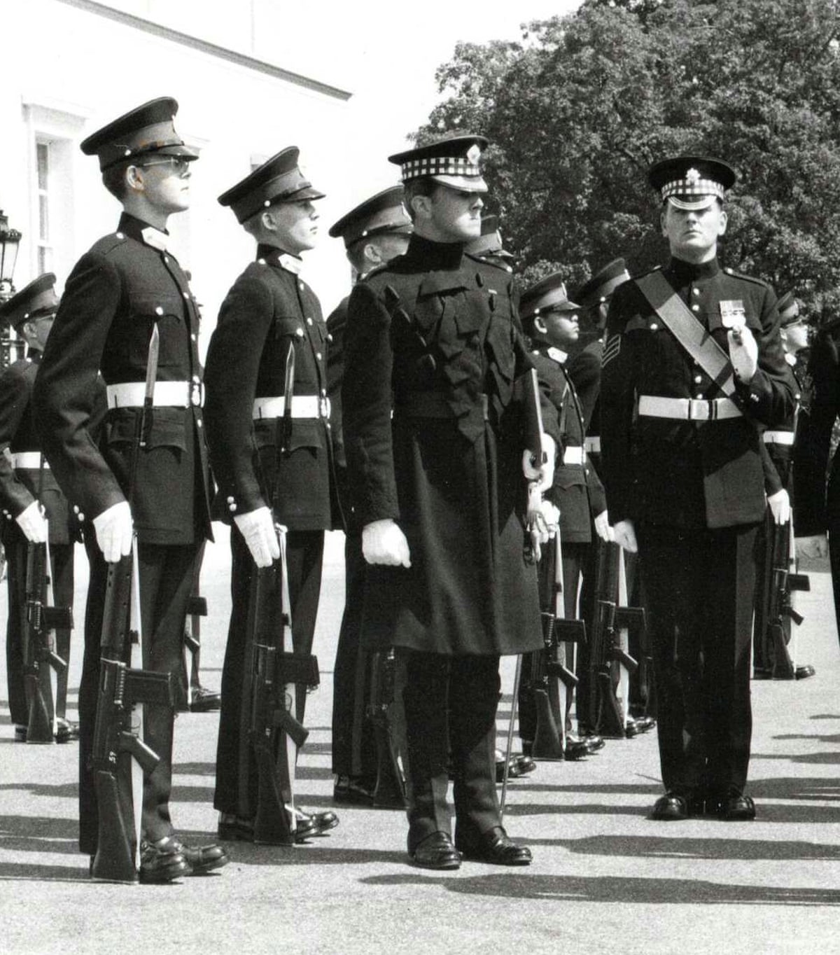 Mark Hainge (left) in training in May 1976.