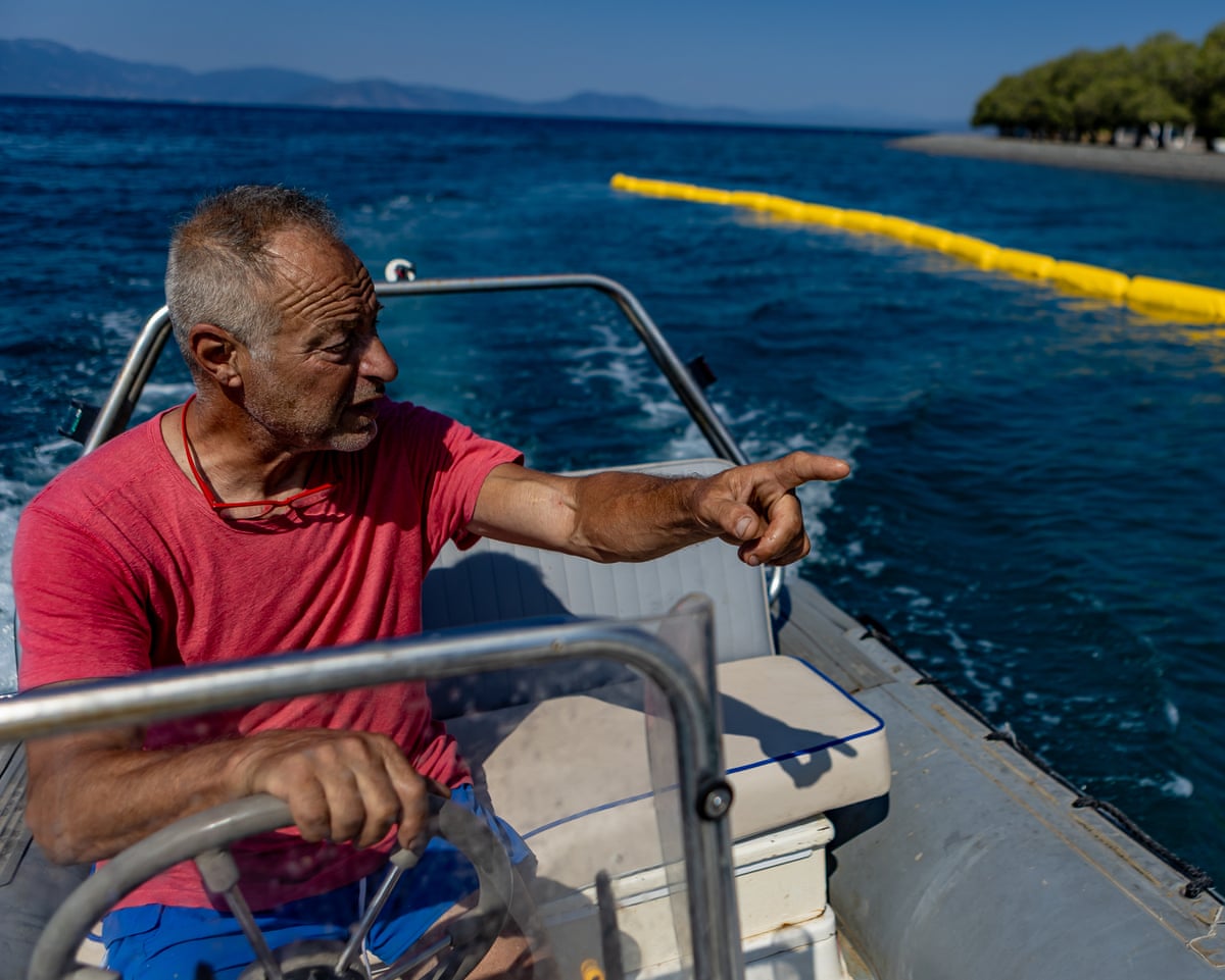Choulieris driving his small boat