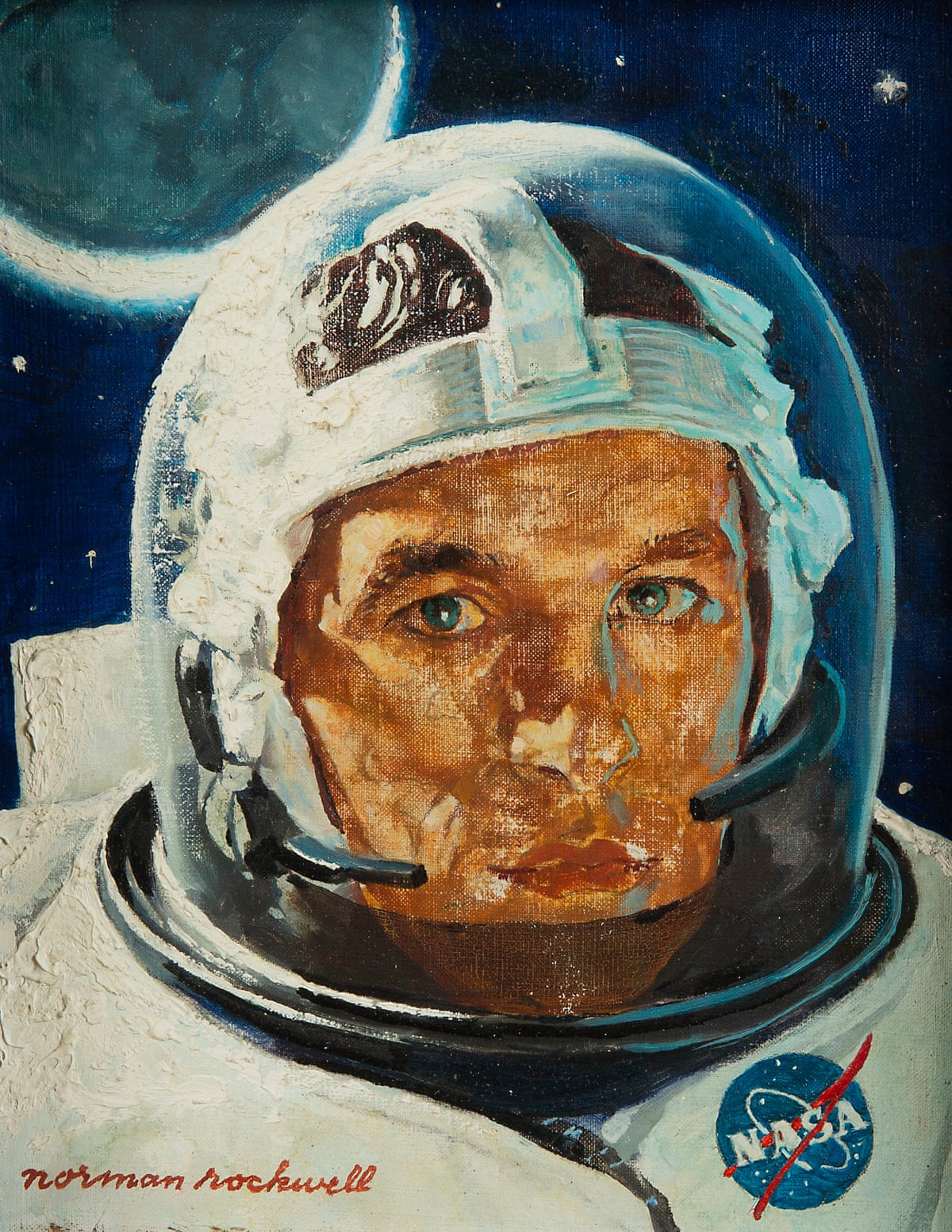 Norman Rockwell - Man on the Moon (Portrait of an Astronaut), 1967