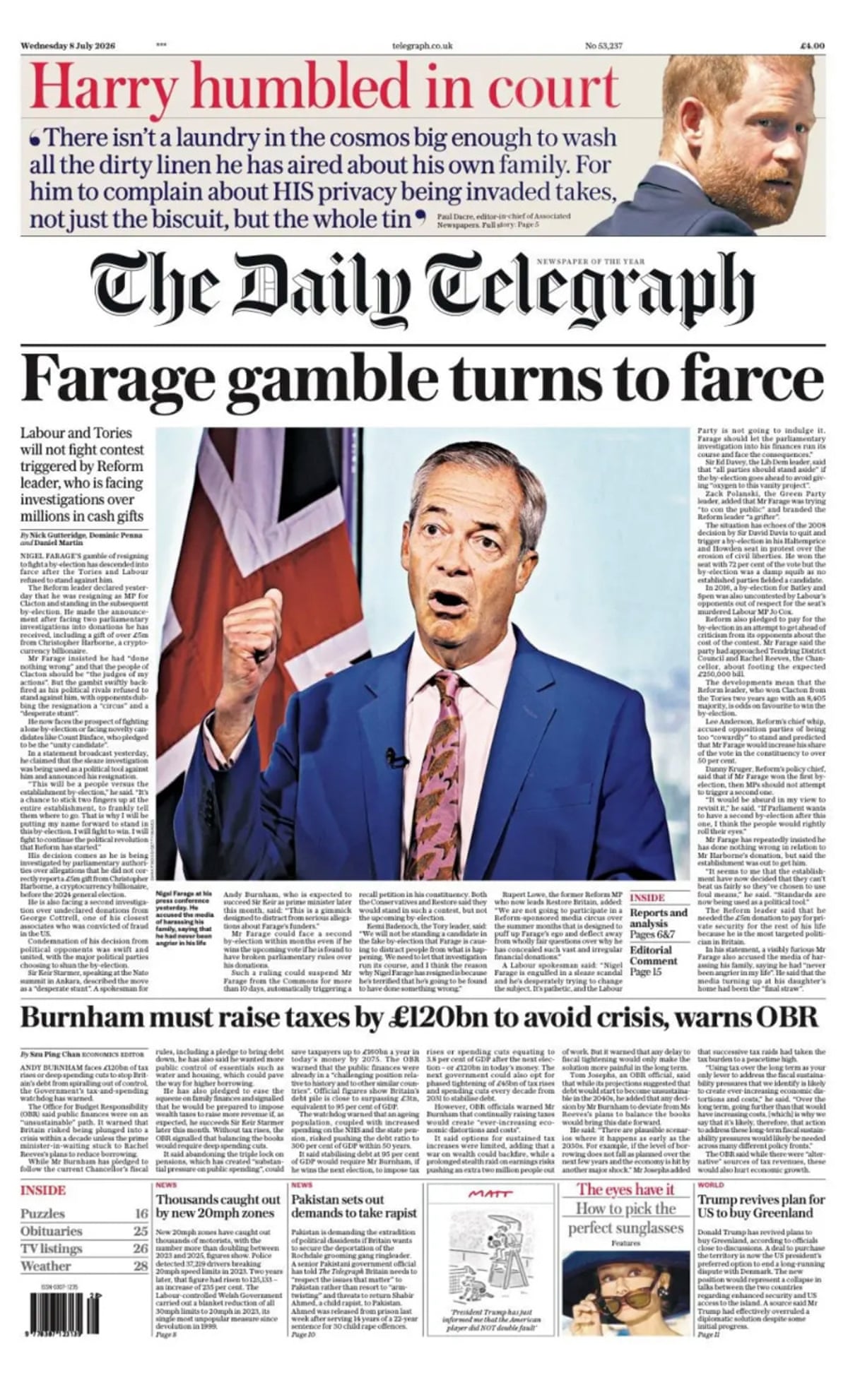 Telegraph splash
