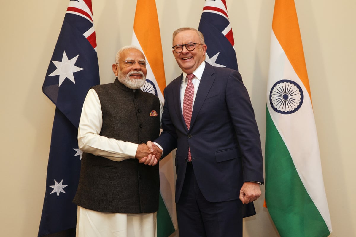 Albanese welcomes the Indian prime minister