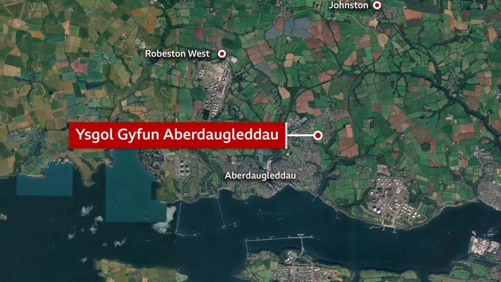 Map Ysgol Gyfun Aberdaugleddau