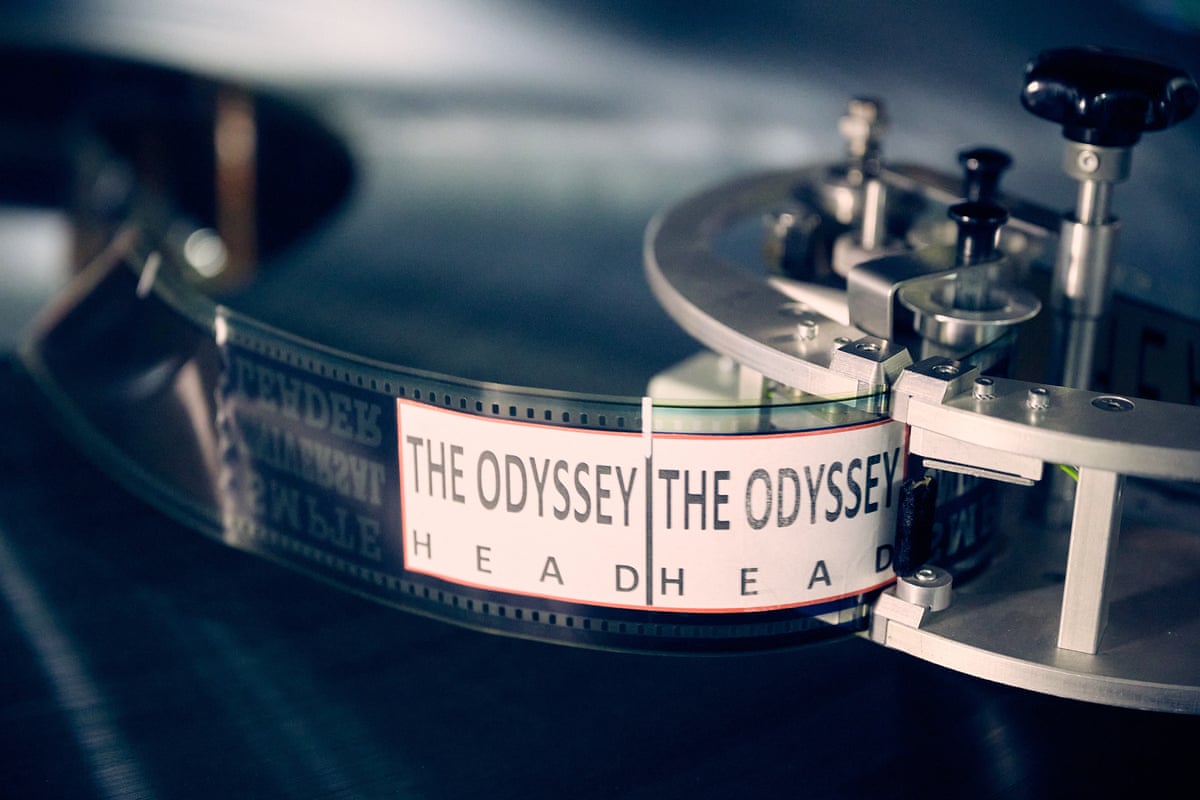 The 70mm film reel of The Odyssey by Christopher Nolan at Imax Melbourne