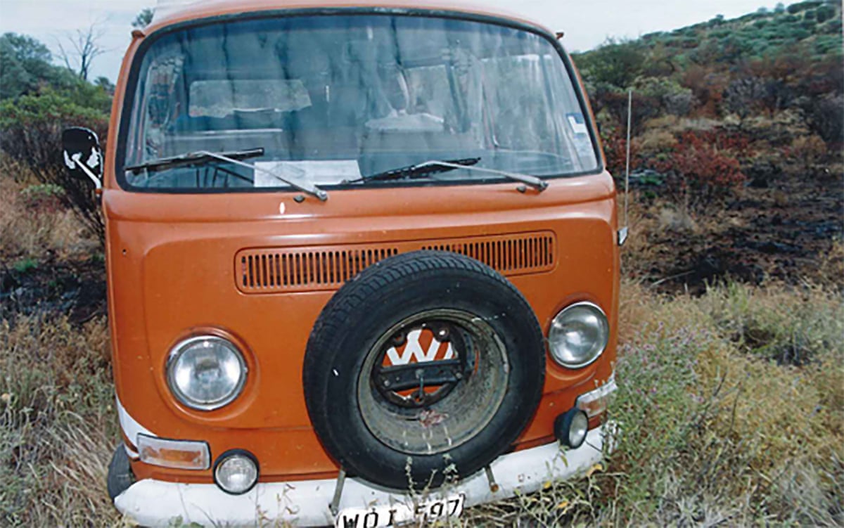 The orange Kombi van Peter Falconio and Joanne Lees were travelling in