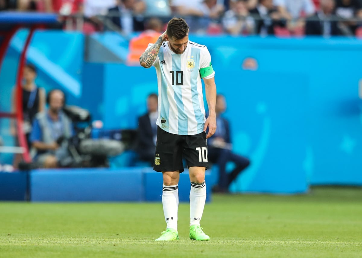 Lionel Messi struggles to contain his disappointment after Argentina’s World Cup exit in 2018