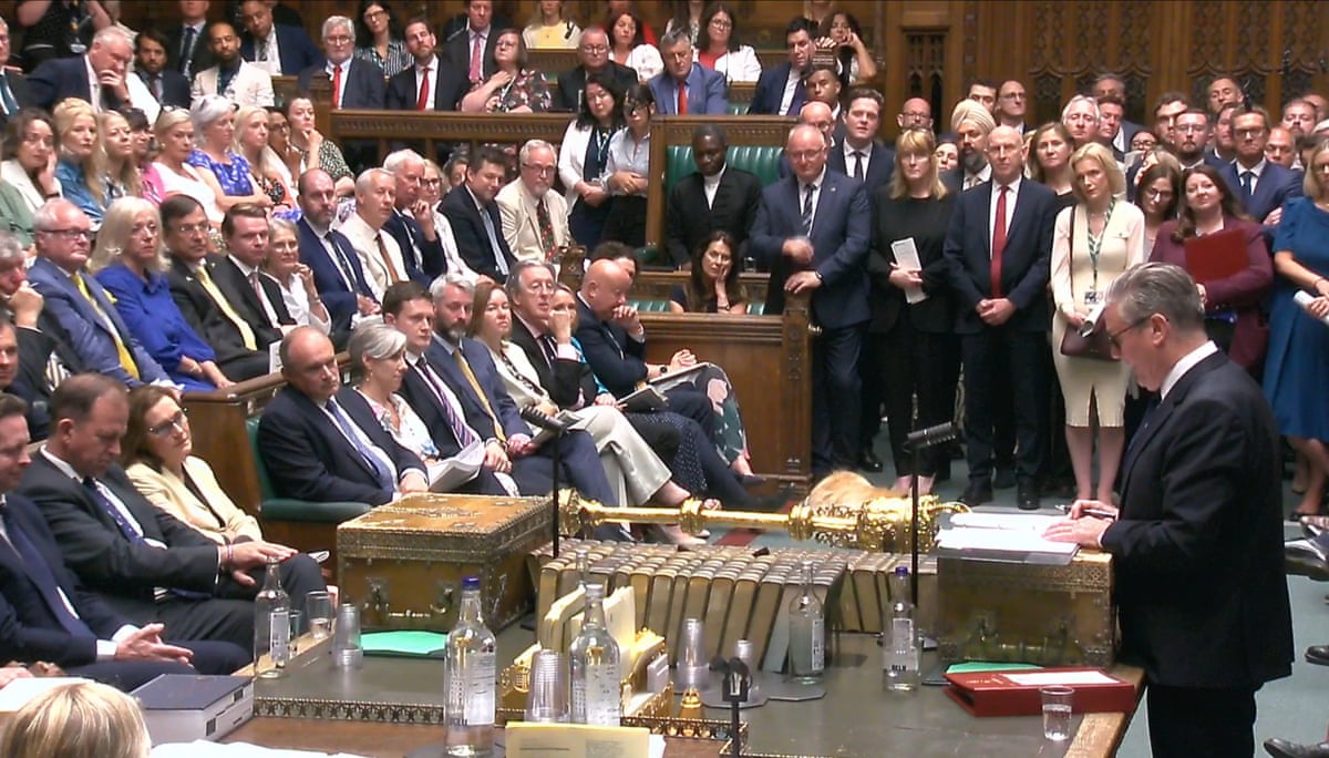 Keir Starmer speaking during prime minister’s questions on Wednesday