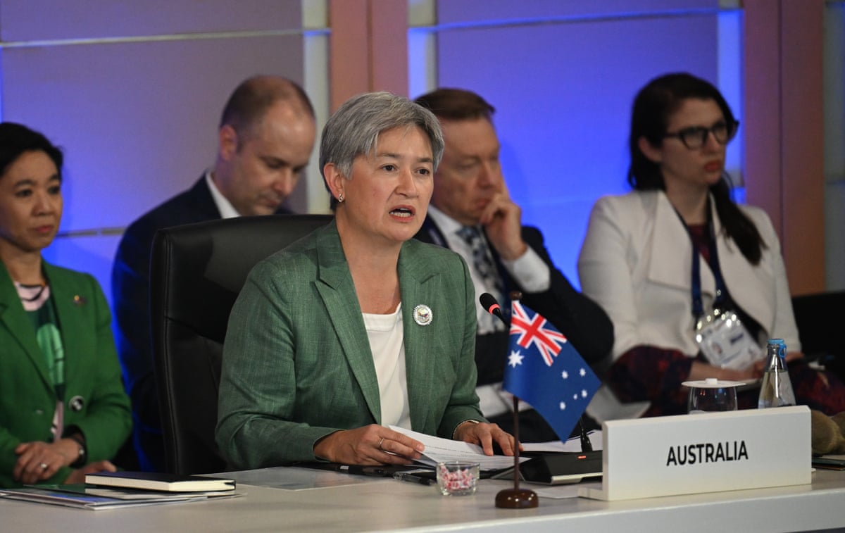 Penny Wong speaks during the Asean conference in Manila, the Philippines on 22 July.