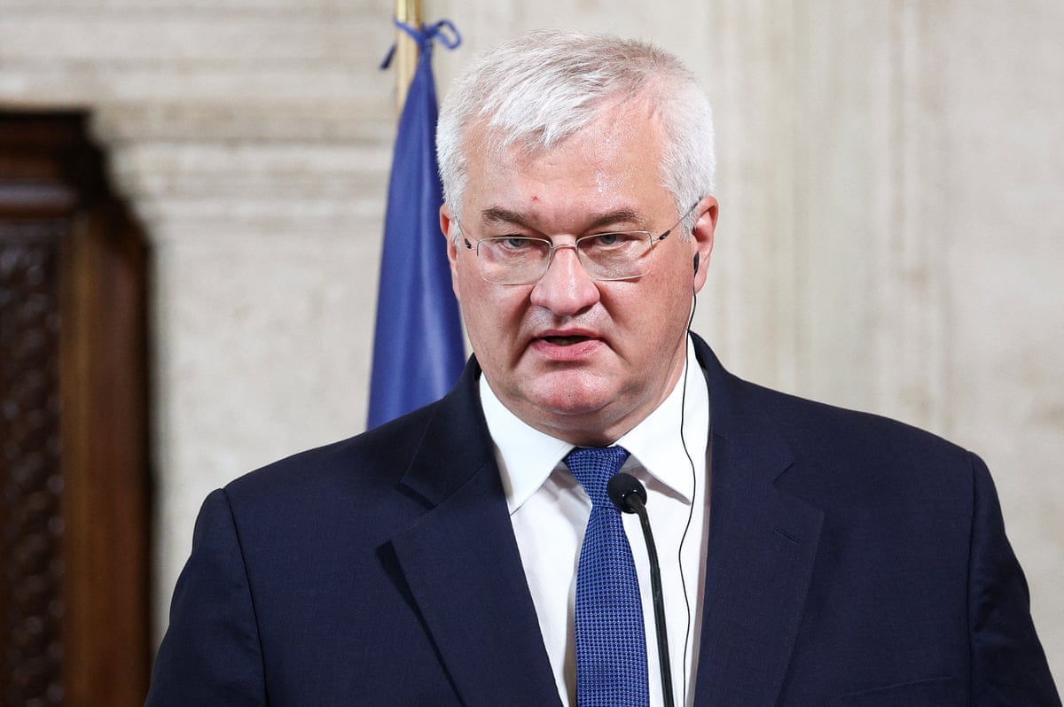 Ukraine's foreign minister Andrii Sybiha attends a joint press conference earlier this month.