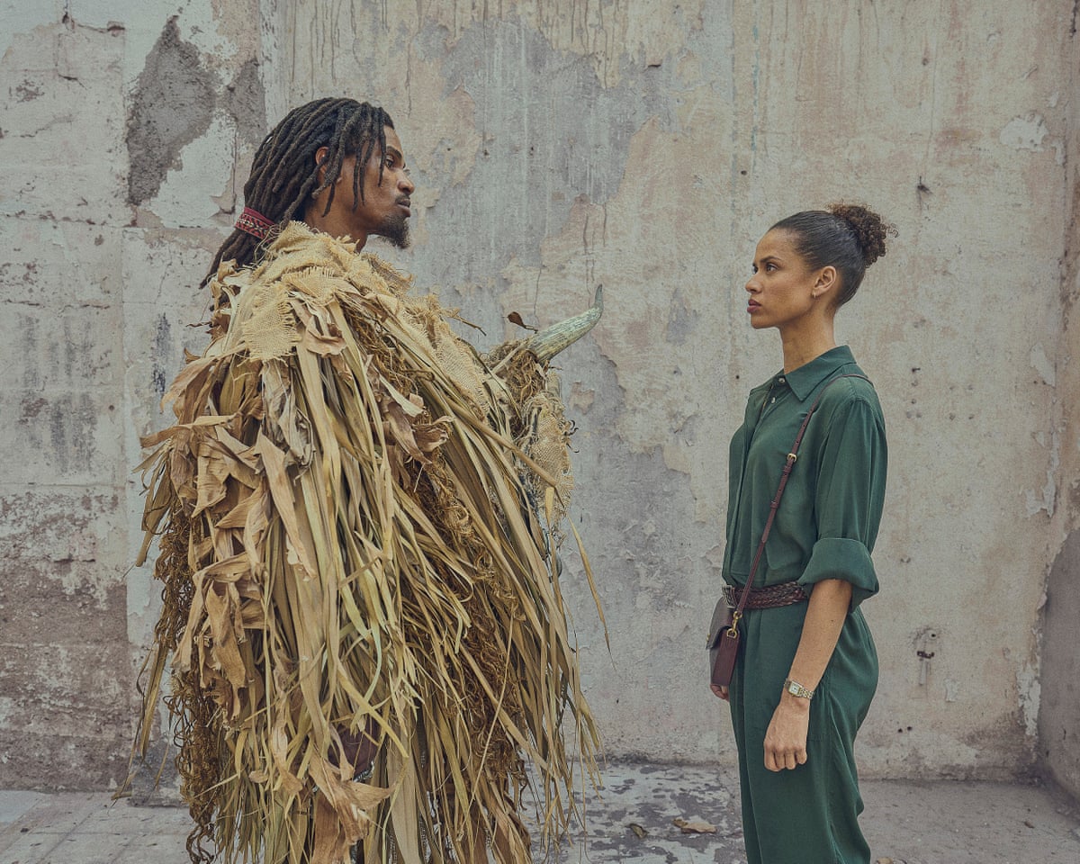Gugu Mbatha-Raw as Claudia with Sheldon Shepherd as Cudjoe East in Possession.