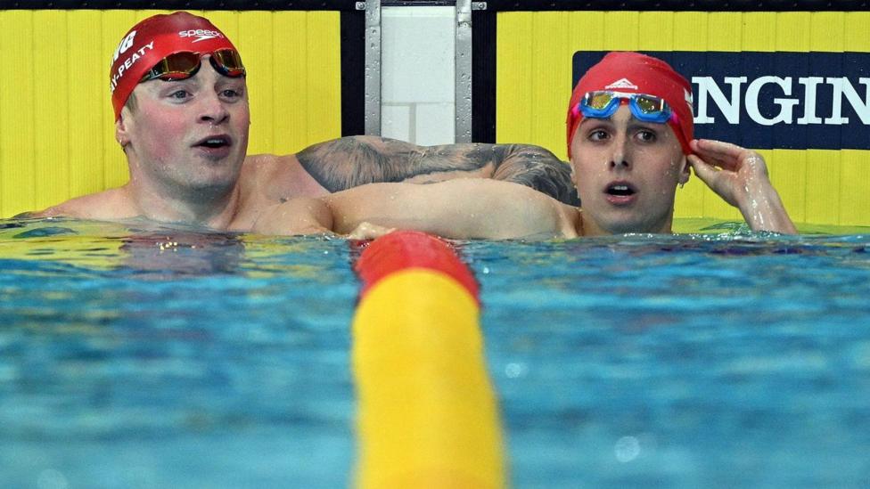 Adam Ramsay-Peaty and Filip Nowacki after the race
