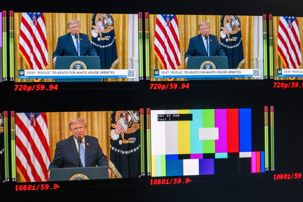 a man on a screen