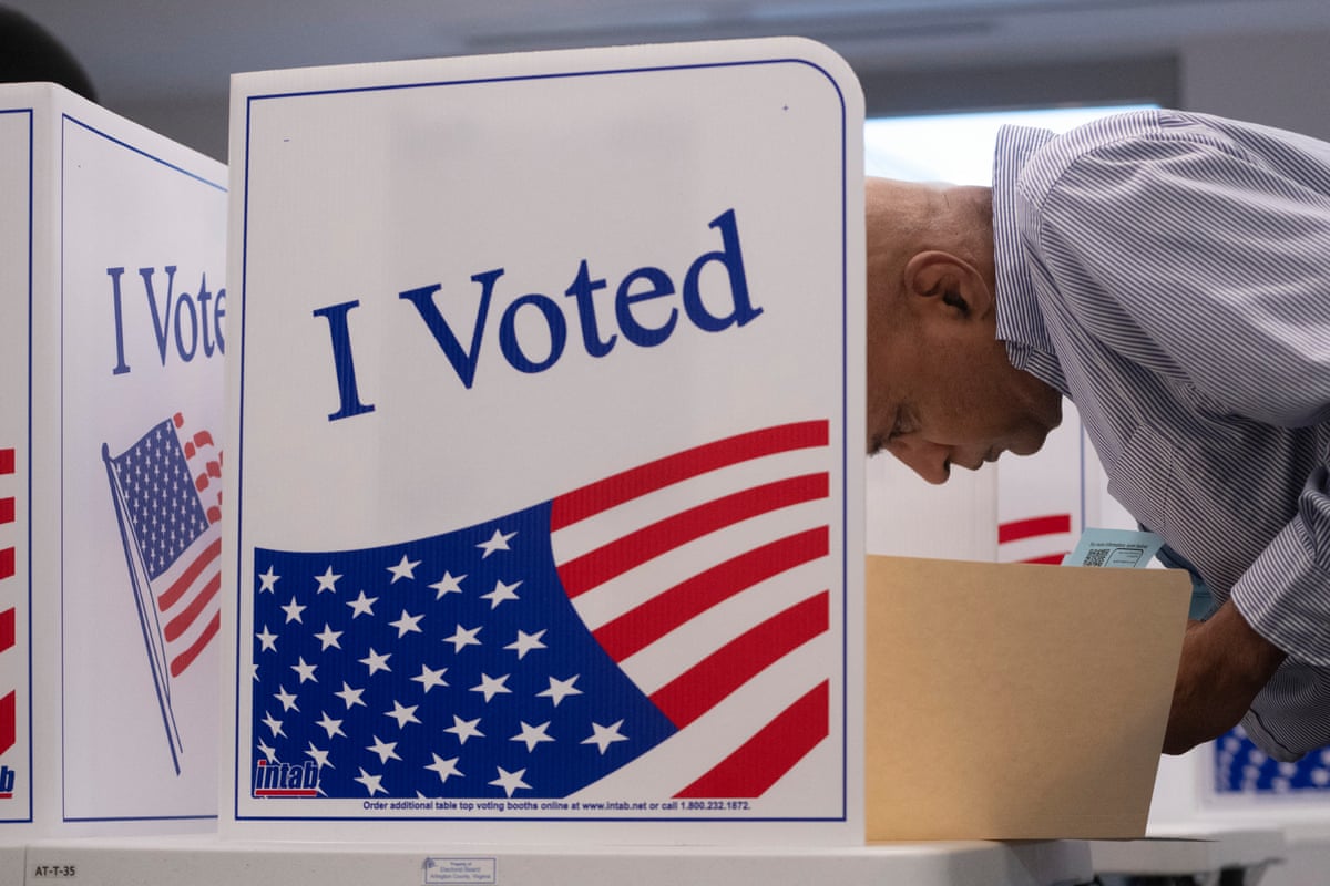 a person voting