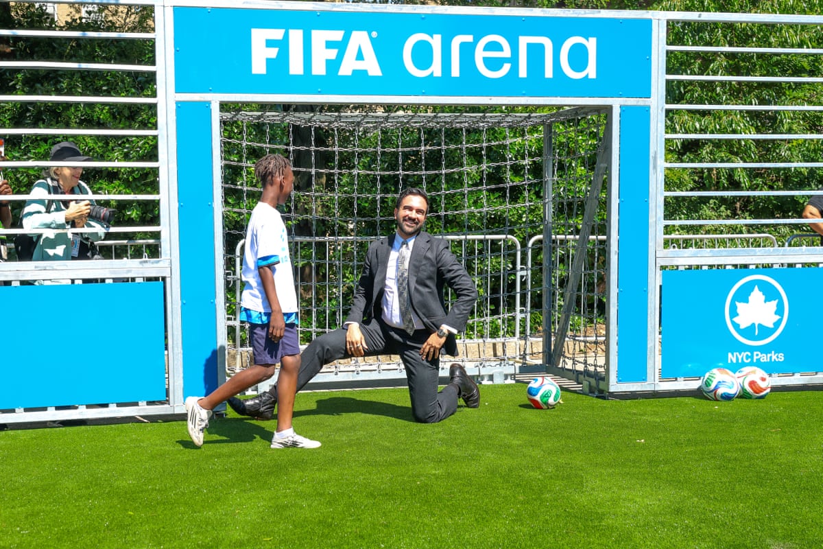 Man at football field