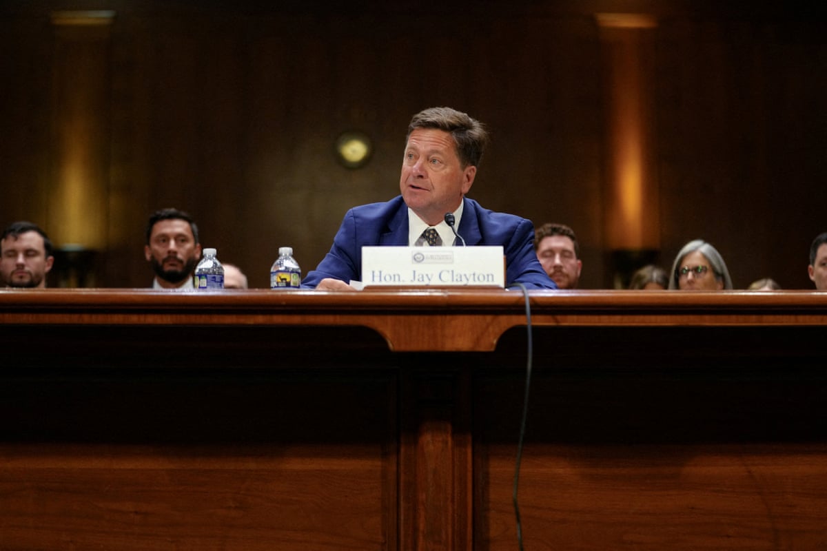 Jay Clayton testifies before a Senate Intelligence Committee confirmation hearing in Washington.