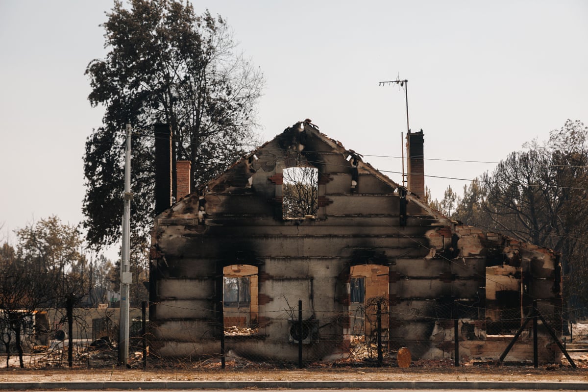 a burned down home