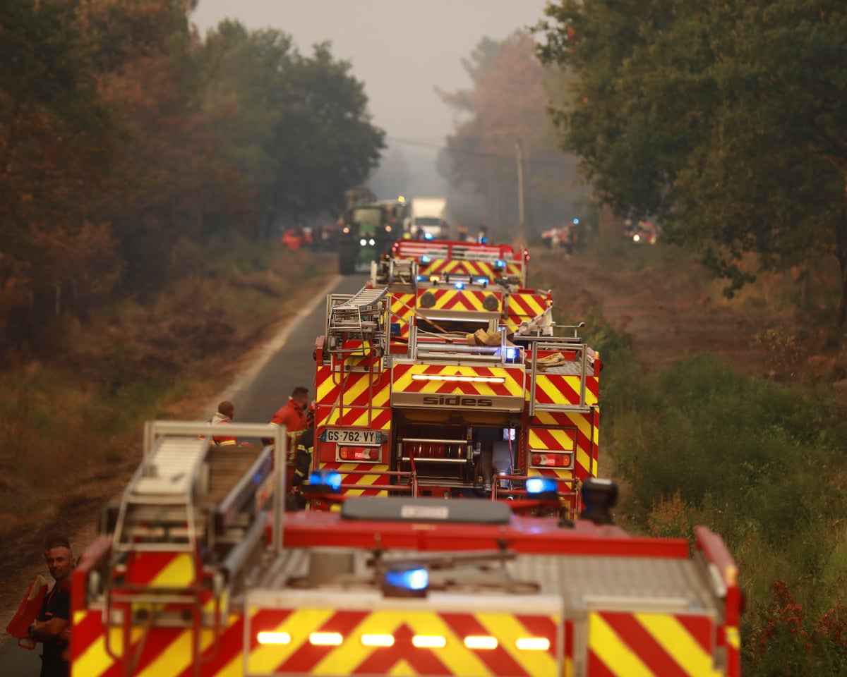 Firefighters continue battling a wildfire near the town of Mirabel-et-Blacons in southeastern France.