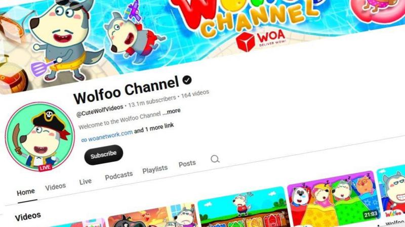 Screenshot of YouTube showing
