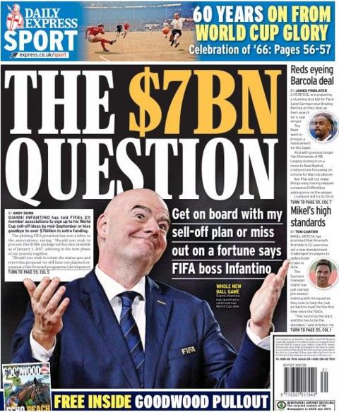 Daily Express back page