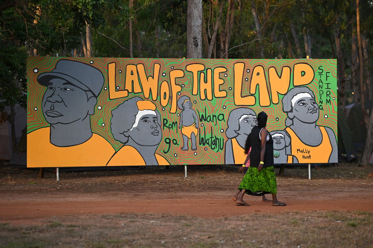 An artwork at the 26th annual Garma festival in Gulkula, Northern Territory