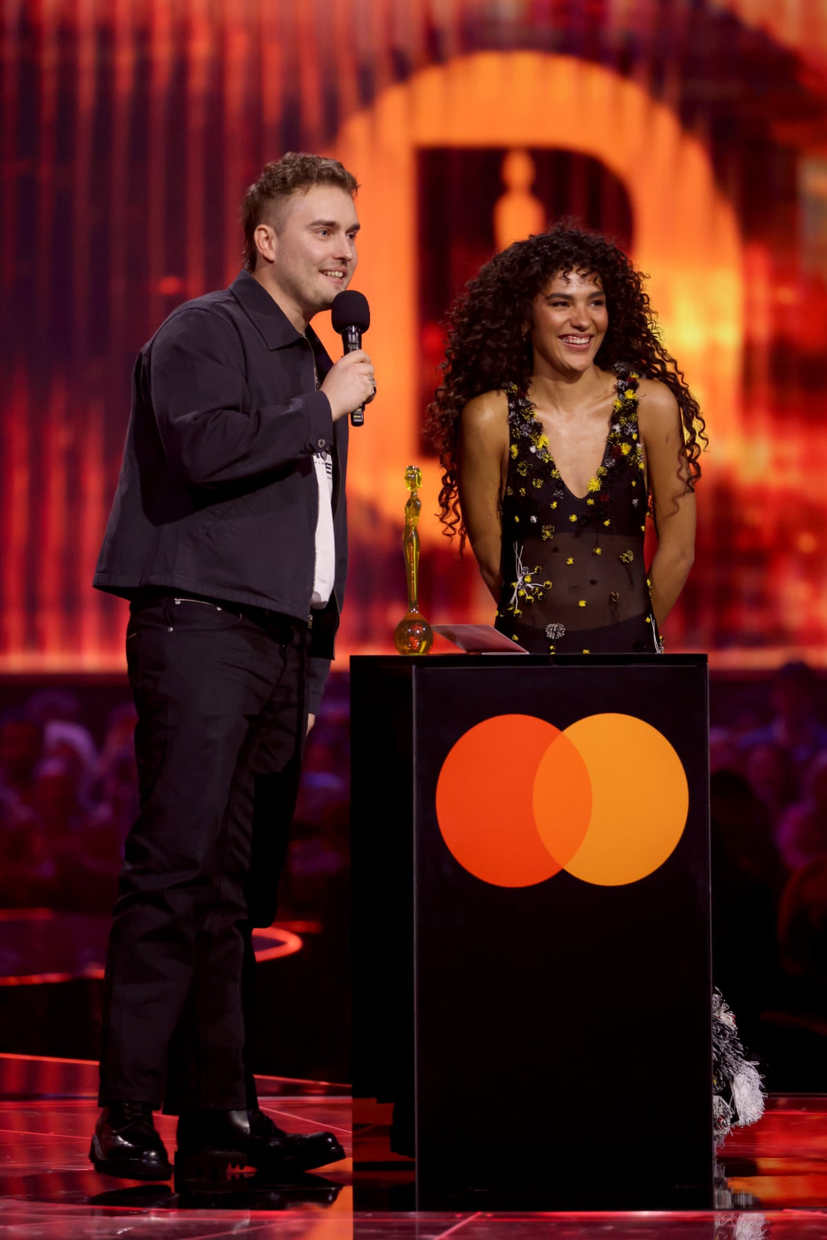 Fender and Dean at the 2026 Brit awards.
