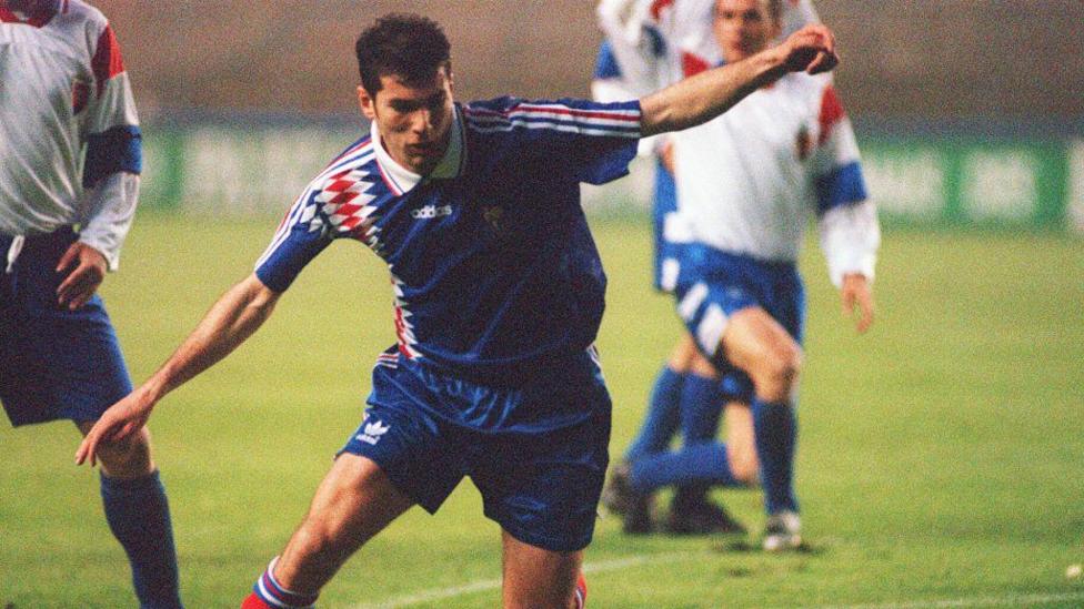 Zinedine Zidane in action for France