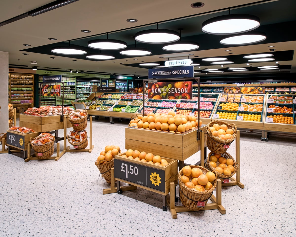 Fresh fruit and vegetables at the new M&S Pantheon store on Oxford Street