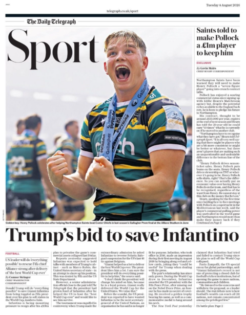 The Telegraph's sport section