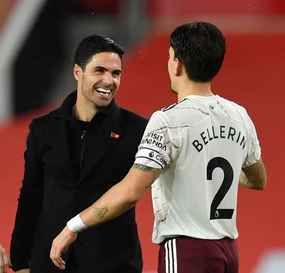 Héctor Bellerín with Mikel Arteta as his manager at Arsenal