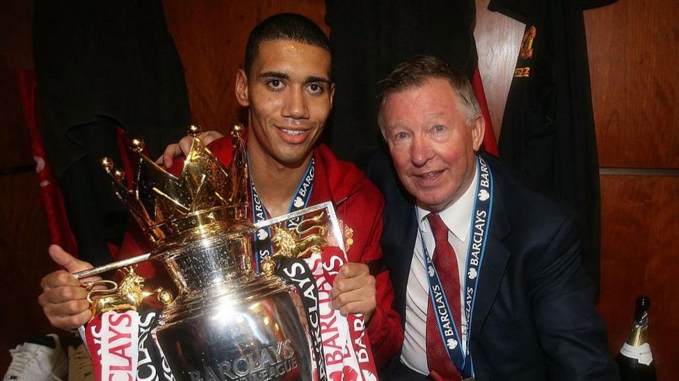 Chris Smalling and Sir Alex Ferguson