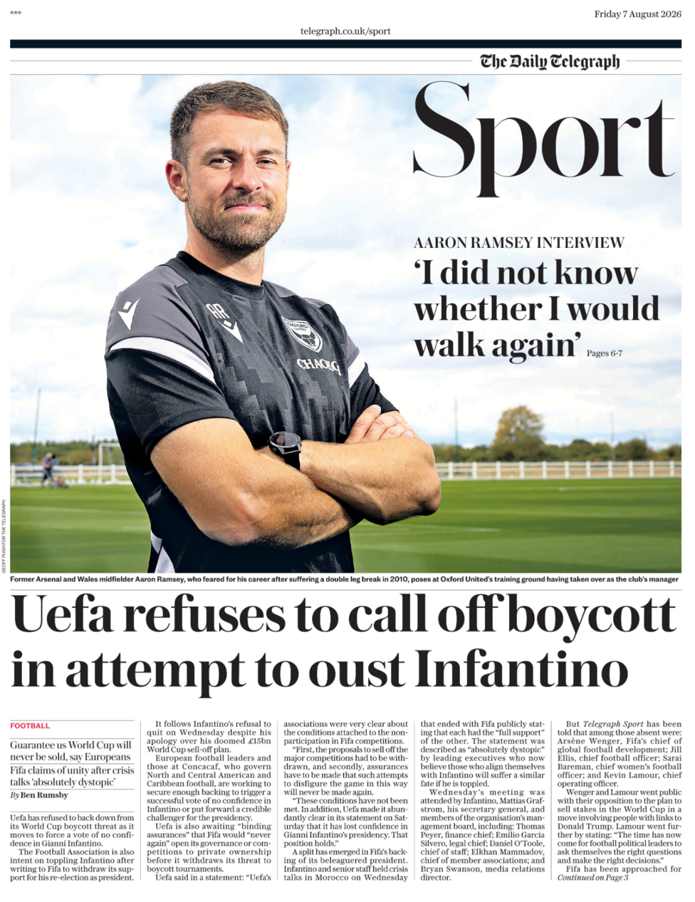 Telegraph back page