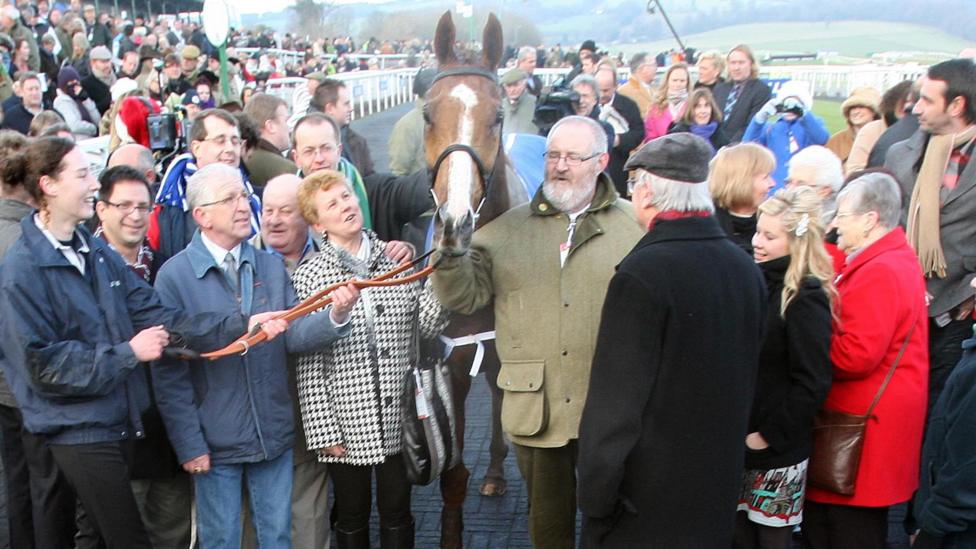 Dream Alliance's syndicate after winning Welsh Grand national