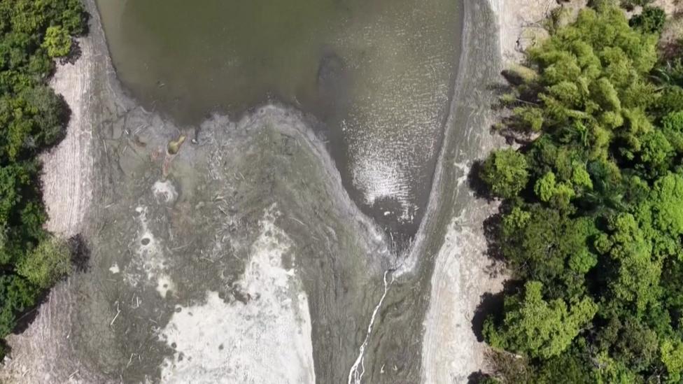 A birds eye view of the Carraízo reservoir and its surroundings