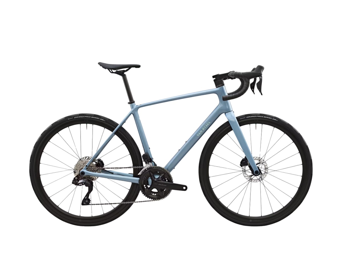 Decathlon VAN RYSEL Shimano 105 Di2 Endurance road bike EDR CF Ultra Light Blue