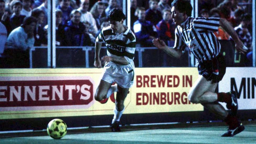 Celtic's Joe Miller in the Tennent's Soccer Sixes