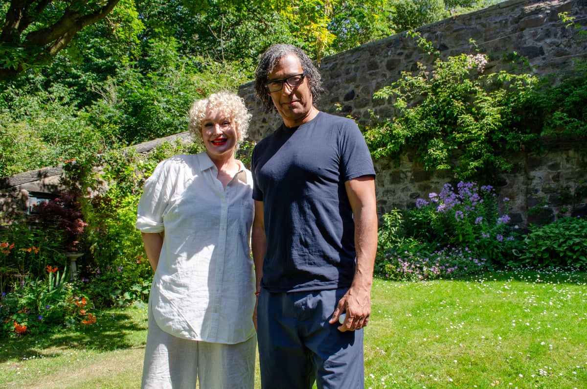 David Olusoga with Kate Lister in the garden of the Edinburgh House in A House Through Time.