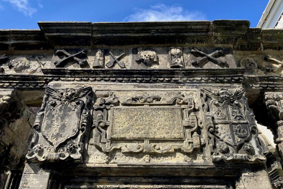 A highly decorated feature at Old High Church in Inverness