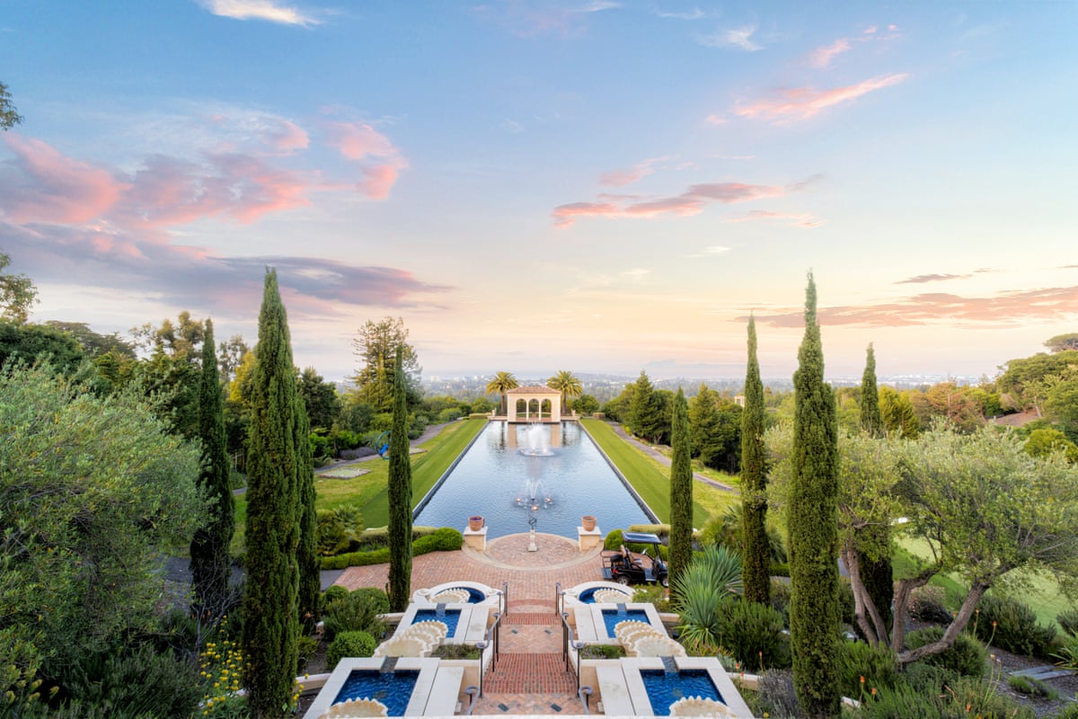 Outside view of a lavish estate.