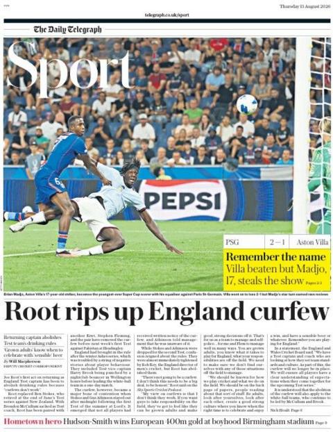 The Daily Telegraph sports section