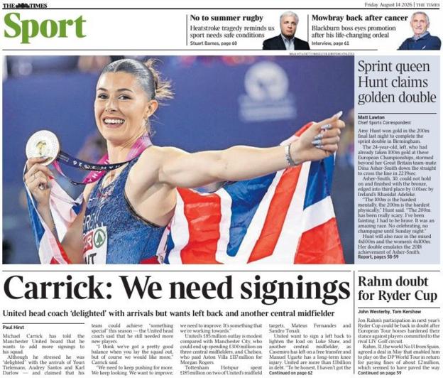 The Times back page