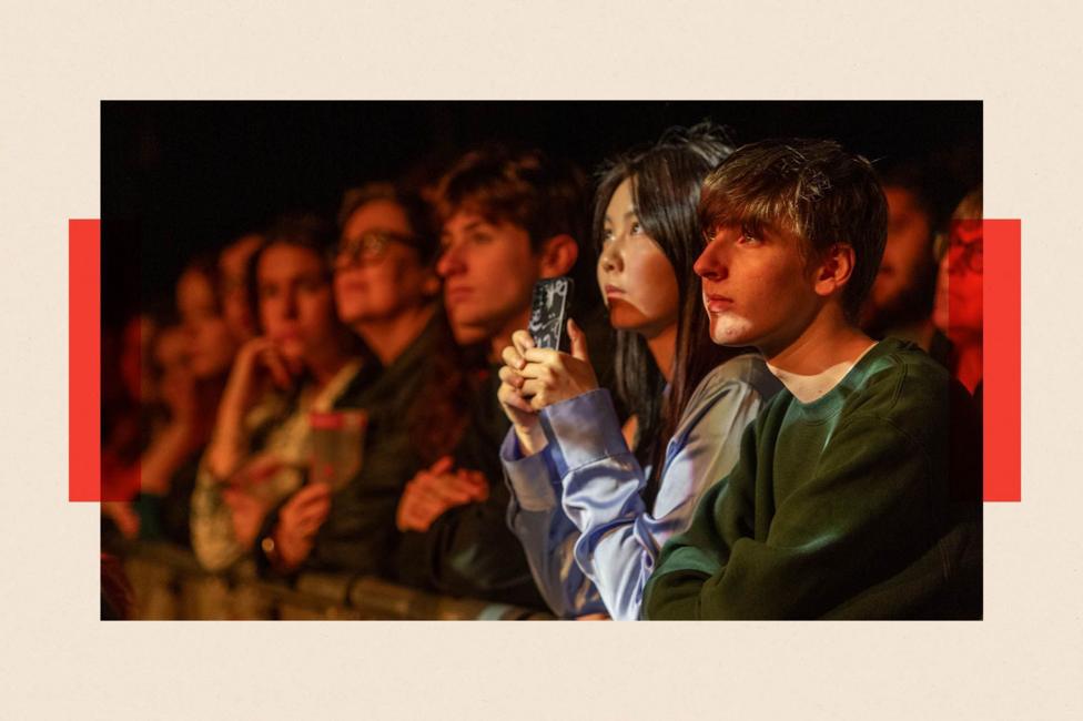 A group of young people at a concert
