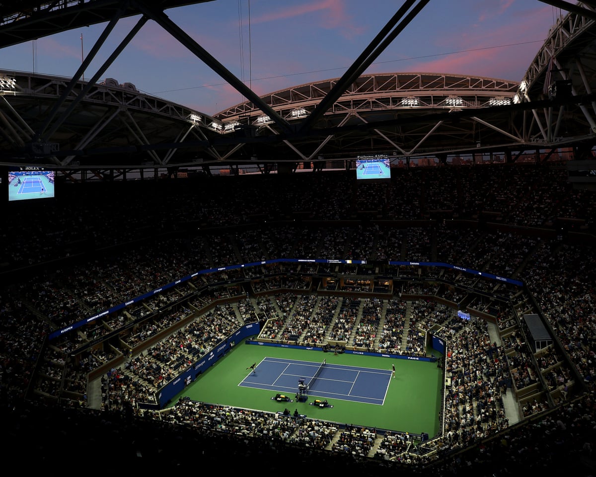 Photo: theukpulse.co.uk A general view of Arthur Ashe Stadium at dusk