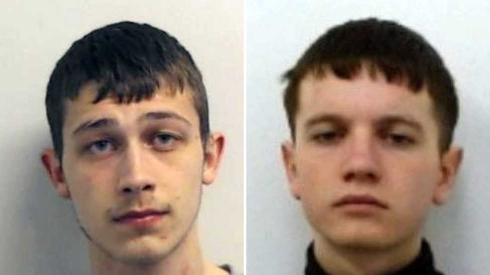 Mug shots of Jay Stewart and Cole Turley