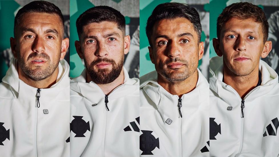 Aaron Hogg, Michael Ruddy, Aaron Traynor and Matthew Snoddy