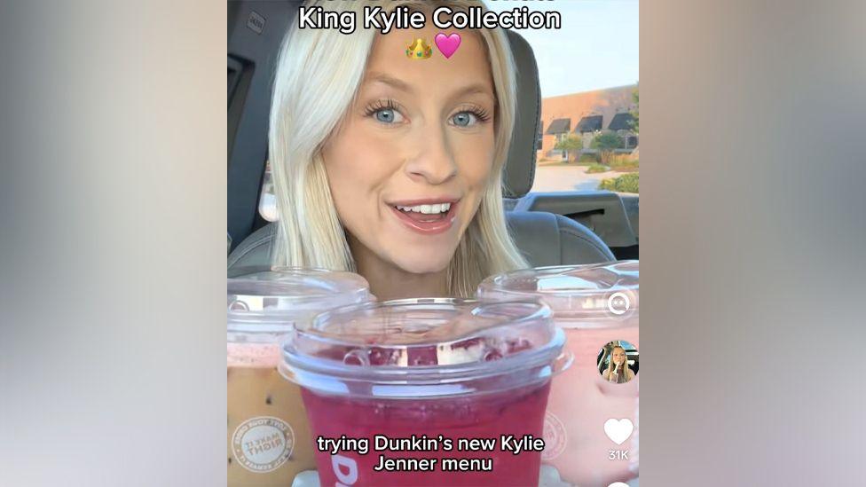TikTok creator Natalie Ludwig reviews Dunkin's King Kylie Collection