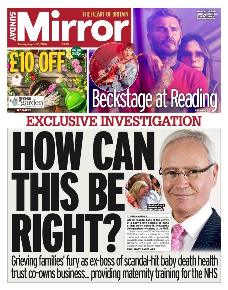 The headline on the front page of the Sunday Mirror reads: 'How can this be right?'